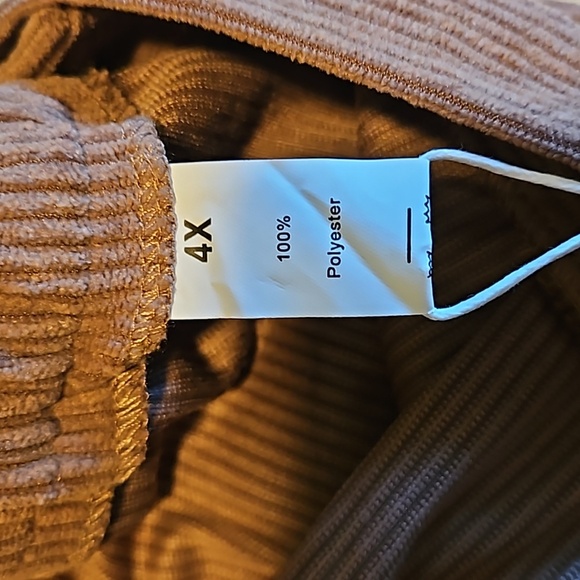 Halara Wide Leg Courderoy Pants with pockets sz 4X. NWT - Picture 4 of 4